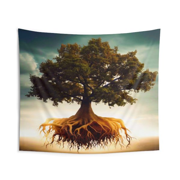 This artistic interpretation of nature will bring a touch of whimsy and wonder to your space. The vibrant colors and intricate details will make you feel like you are in a dream. Whether you hang it in your living room, bedroom, or office, this tapestry will inspire you to explore your imagination.