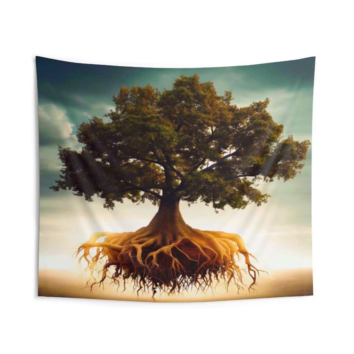 This artistic interpretation of nature will bring a touch of whimsy and wonder to your space. The vibrant colors and intricate details will make you feel like you are in a dream. Whether you hang it in your living room, bedroom, or office, this tapestry will inspire you to explore your imagination.