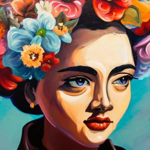 Acrylic painting of Frida Kahlo