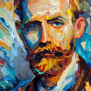 Acrylic painting of Vincent van Gogh